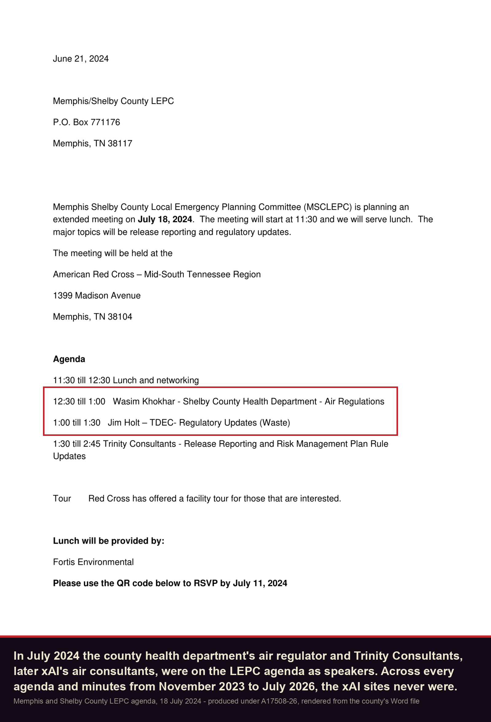 July 2024 agenda: the air regulator and the consultants